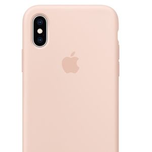Apple Silicone iPhone X Case - Pink Sand